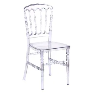 Empilable cristal clair utilisé sillas chiavari chaises de mariage à vendre