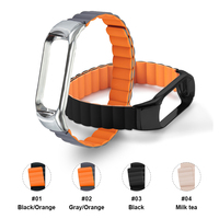 Nouveaux bracelets de montre de Bracelet de montre intelligent magnétique en Silicone pour Xiaomi Mi 3/4 MI5/6 avec cadre en métal