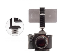 Soporte de zapata fría doble Takenoken Compatible con Arca-Swiss Interface 360 Rotación Adaptador de montaje de trípode de plástico Soporte de clip para teléfono celular