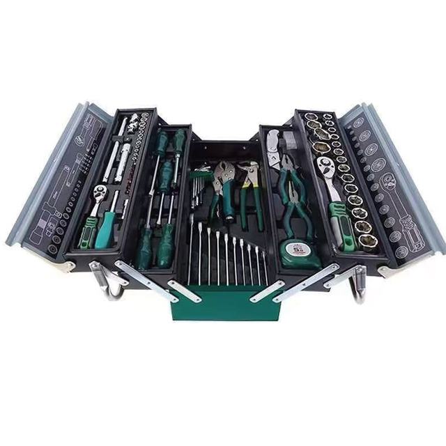 Repair Tool Kit 85-piece Metal Box Including Sockets and Ratchets a Complete Set of Automotive Repair Tools and Hardware Tools