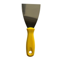 Spatule à mastic industrielle avec manche en plastique solide, lame en acier inoxydable poli miroir, couleurs variées, différentes tailles