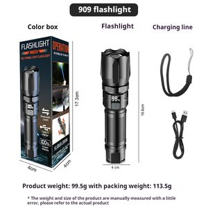 New kỹ thuật số hiển thị điện USB có thể sạc lại Kính thiên văn <span class=keywords><strong>zoom</strong></span> được xây dựng trong pin ngoài trời di động LED <span class=keywords><strong>Torch</strong></span> ánh sáng đèn pin chiến thuật - Product Image 6