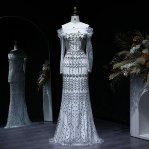 Jancember LSZ291 Crystal Boat Neck Cremallera Formal Beading Evening Proms - Product Image 5