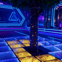 UNOXINE-Panneaux interactifs de piste de danse 50x50 LED avec éclairage RVB 3IN1, contrôle DMX, télécommande en continu pour les mariages