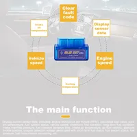 Lecteur de code OBD2 compatible Super MINI ELM 327 16PIN pour Android/Apple iPhone avec protocoles OBD2