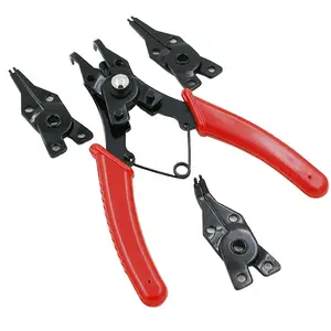 Portable 4 in 1 Snap Ring Pliers Set Circlip Combination Retaining Clip Retaining Clip Screw Tool Ring Remover Circlip Pliers
