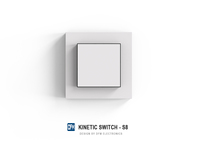 Interrupteur sans fil cinétique 2 gangs 80*80mm, à bouton poussoir, compatible variateur D10, 120-240V RF433 WiFi