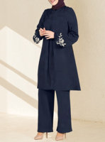 Ensembles d'Abayas Modestes du Moyen-Orient, Vêtements Islamiques avec Broderie Main Respirante, Abayas Arabes d'Été Noires