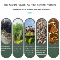 Mélangeur d'aliments TMR pour bovins et ovins, 5 cubes, 12 tonnes, mélangeur de rations totales (TMR) avec fonctions de broyage et de déchiquetage