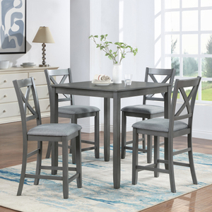 Juego <span class=keywords><strong>de</strong></span> <span class=keywords><strong>Mesa</strong></span> Alta y Sillas <span class=keywords><strong>de</strong></span> Madera Maciza Estilo <span class=keywords><strong>Barril</strong></span> para Cafetería, Muebles <span class=keywords><strong>de</strong></span> Bar Elegantes <span class=keywords><strong>de</strong></span> Madera para Cocina del Hogar - Product Image 1