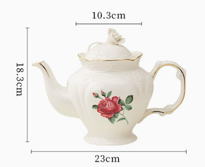 Vintage Gold Trim European British Afternoon Tea Coffee Cup Saucer & <b>Teapot</b> <b>Set</b> - Product Image 6