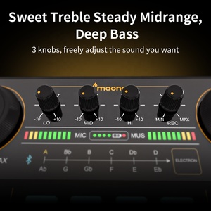 MAONO Changeur <span class=keywords><strong>de</strong></span> Voix Mixeur Musical Instrument Tables <span class=keywords><strong>de</strong></span> Mixage DJ Microphone à Condensateur Équipement <span class=keywords><strong>de</strong></span> Podcast Kit Cartes <span class=keywords><strong>Son</strong></span> Externes - Product Image 5