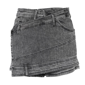 Bettergirl Wholesale New Asymmetrical Gray <strong>Culottes</strong> De Femmes Casual Jean <strong>Short</strong> Denim <strong>Shorts</strong> for Women - Product Image 1
