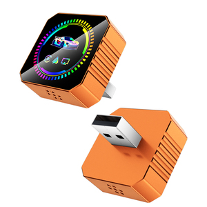 Adaptateur CarPlay sans fil 4 en 1, boîte sans fil en métal orange, Android Auto, lien miroir, dongle CarPlay - Product Image 2