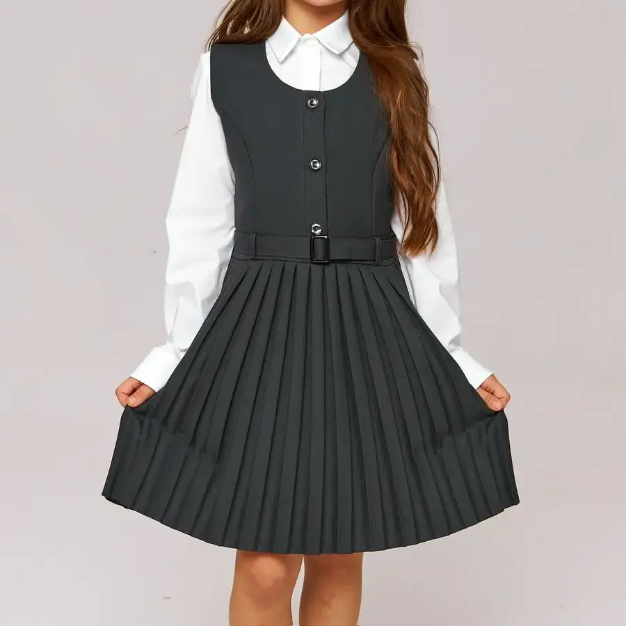 영국 스타일 사용자 정의 학교 드레스 학생 착용 학교 원피스 디자인 소년과 소녀 디자인 초등 중학교 교복