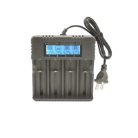 Chargeur de batterie au lithium 4,2 V avec écran LCD, chargeur quatre emplacements AA/AAA au nickel-hydrure métallique pour appareil photo