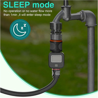 Débitmètre haute précision J&R IPX5, affichage numérique de la consommation d'eau, enregistreur de débit d'eau pour cour, pelouse, jardin