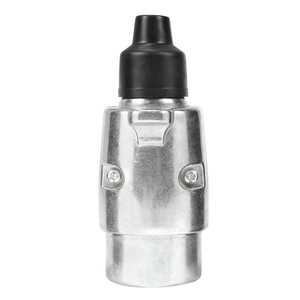 European Style 7 Pin Aluminum Alloy Trailer <b>Plug</b> RV <b>Adapter</b> Taillight Signal Connector Converter - Product Image 5