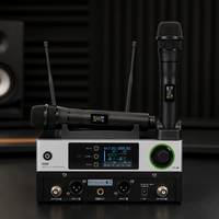 Microphone sans fil à condensateur métallique avec écran LED Shunyin SY01, à réduction de bruit, pour studio d'enregistrement, karaoké, scène