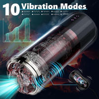 Männer-Sexspielzeug für Erwachsene: Teleskopischer Vibrations-Stoß-Rotations-Masturbator, Pumpen-Massagegerät, Vibrator für Männer