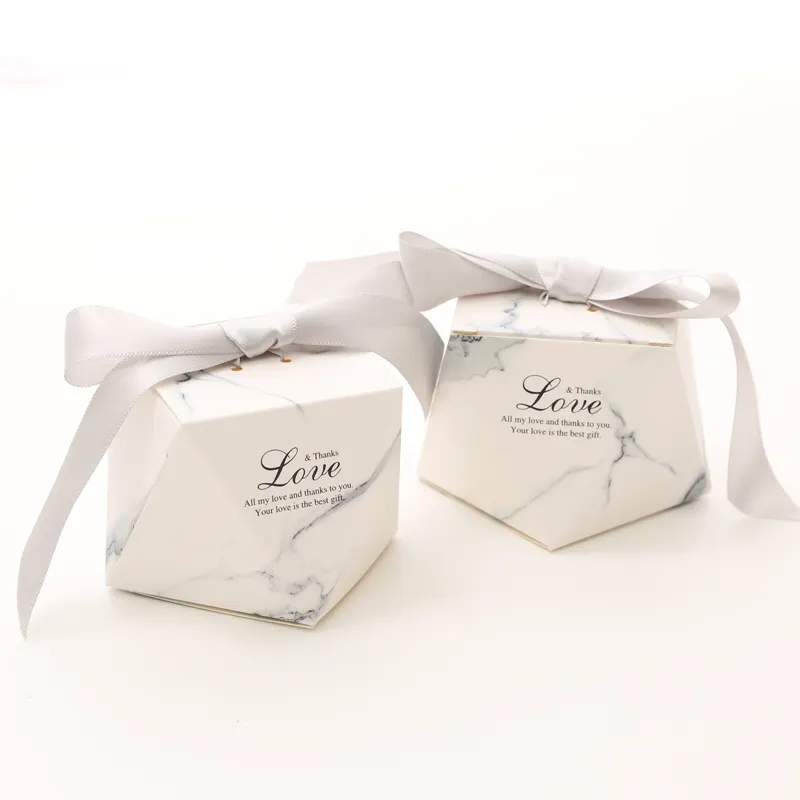 Diseños personalizados caja de caramelo de Favor de la boda caja de regalo para dulces