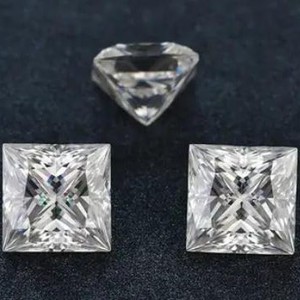 Moissanite Princess Cut Square D Color Lab Created Loose Stone For Jewelry Making - Product Image 1