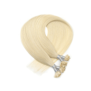 Extensions de cheveux blondes à pointe plate K.SWIGS, 100% cheveux humains vierges, pré-collées à la kératine, cuticules alignées, sans perte, lisses, vente en gros - Product Image 4