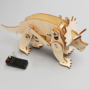 Kit de Bricolage en Bois pour Enfants : Dragon Télécommandé DIY, Expérience Scientifique et Technologique, Triceratops à Assembler pour l'Apprentissage des Étudiants - Product Image 5