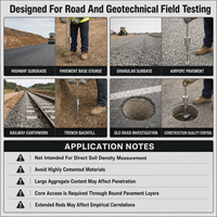 Pénétromètre dynamique à cône (DCP) 8 kg, testeur de sol manuel pour l'analyse des fondations d'infrastructures – Fournisseur de laboratoire
