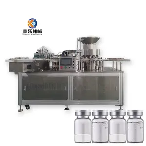 automatic glass injection powder sterile vertical production line vial filling and capping machine for vaccine vials