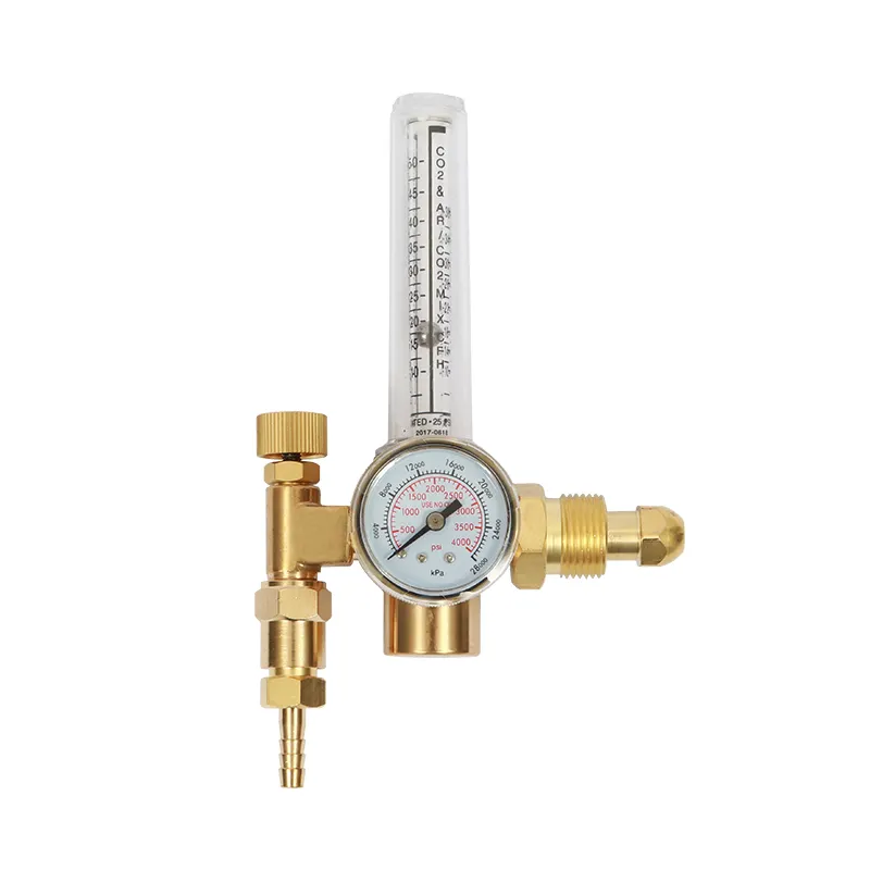 Nhà Sản Xuất Tất Cả Các Brass Argon Gas Điều Chỉnh 191 Loại Áp Suất Khí Điều Chỉnh Với Lưu Lượng Kế