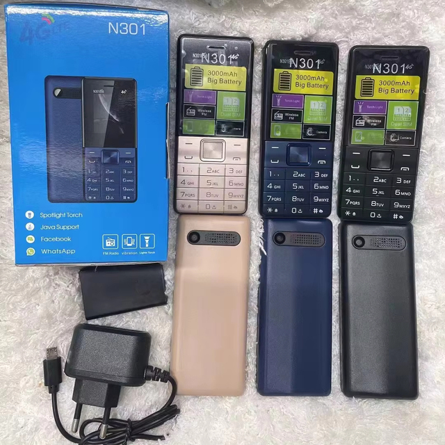 Feature Phone Wholesale for Africa Market Dual SIM 2G 3G 4G Flashlight FM Radio Bluetooth Long Standby Keypads Feature Phone