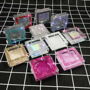 Kotak Kemasan Bulu Mata Bulu Mata Glitter Membuat Merek Anda Sendiri Sesuai Pesanan Kotak Mewah 3d Mink Bulu Mata Label Pribadi