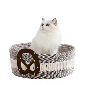 Nid pour chats en feutre tressé style pain, universel toutes saisons, pour petits chiens, Teddy, Poodles, lit tissé pour chats - Product Image 1