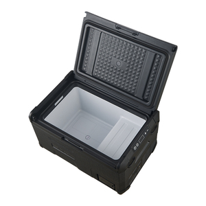 Mini-réfrigérateur portable 40L pour voiture, poignée dissimulée, couvercle réversible, port pour panneau solaire, compresseur puissant pour camping en extérieur - Product Image 1
