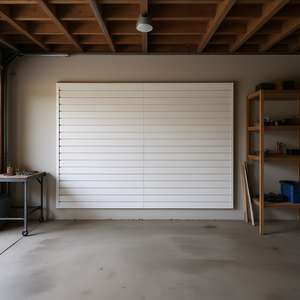 Panneaux muraux en PVC blanc pour garage, 8 x 4 pieds, design modulaire, panneaux muraux imperméables, modernes et minimalistes - Product Image 2