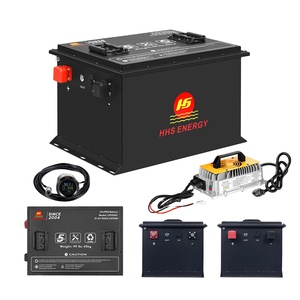 Pin xe golf <span class=keywords><strong>Lithium</strong></span> 48V 105Ah của Mỹ, Pin LiFePO4 51.2V 150Ah 250A với đồng hồ đo SOC Bluetooth dành cho xe CLUB CAR Yamaha EZGO - Product Image 1