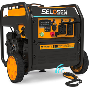 เครื่องกำเนิดไฟฟ้าแบบเปิดเฟรม4250วัตต์พร้อมรีโมทไร้สาย3.5KW อุปกรณ์ไฟฟ้าด้วยเทคโนโลยีเงียบ hsamz-portab - Product Image 1