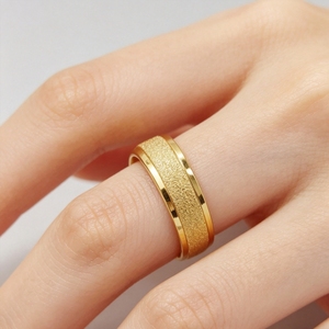Anillos de <span class=keywords><strong>Boda</strong></span> Occidentales Premium <span class=keywords><strong>para</strong></span> Pareja, Joyería de Acero Inoxidable, Chapado al Vacío en Oro de 18k, Marca de Diseñador Original - Product Image 4