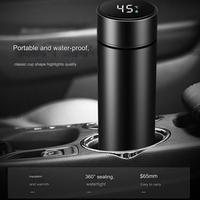 Logo personnalisé 500ml bouteille d'eau intelligente tasse thermique en acier inoxydable cadeau bouteille d'eau thermos intelligente avec affichage de la température LED