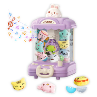 Machine de receveur de poupée pour enfants, jouet éducatif intérieur, dessin animé, ours, machine à griffes portable et compacte de bureau, jouets pour enfants