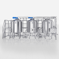 Système complet de brasserie 3 cuves 500L avec chaudière de mouture et de décantation pour démarrage de brasserie artisanale