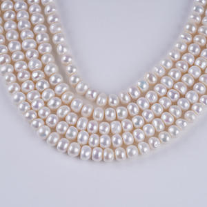 Perlas Naturales de Agua Dulce de 8-9 mm, Blancas, Planas, Sueltas, de Color Rosa, para Hacer Joyas, Pulseras y Accesorios - Product Image 2