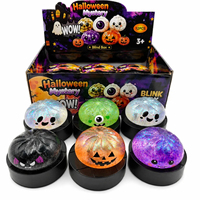 Boîte Mystère Halloween Direct Usine : Jouet Anti-Stress Squishy Pailleté en Forme de Boule, Citrouille, Fantôme, Démon, Œil – Jouet Sensoriel Anti-Stress
