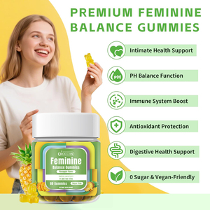 OEM feminim Balance probiotik Gummies untuk wanita-kesehatan vagina & wanita pH Balance <span class=keywords><strong>Natural</strong></span> Gummy suplemen dengan Cranberry - Product Image 3