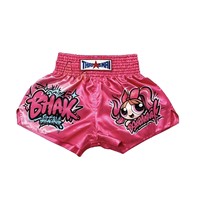 Celana Pendek I-Muay Thai Gaya Powerpuff Girls Terinspirasi Robot, Bahan Polyester untuk Olahraga Tinju dan Sanda Dewasa & Anak-Anak