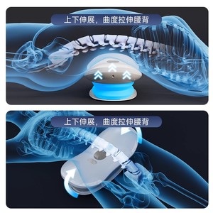 Masajeador lumbar de columna vertebral AUX, fisioterapia por infrarrojos, recargable por USB, elegante, gris, verde esmeralda - Product Image 2