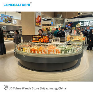 Comptoir en libre-service à distance, équipement de réfrigération de 1,0 m de <span class=keywords><strong>largeur</strong></span>, réfrigérateur pour supermarché, refroidisseur à viande, présentoir à fruits - Product Image 6