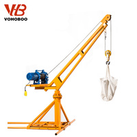 Équipement de levage 300 kg 500 kg 800 kg 1000 kg Mini grue mobile à commande manuelle Petite grue de levage portable Grue de sol