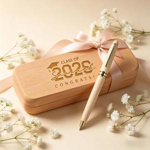 Coffret Cadeau de Remise de Diplôme Personnalisé, Coffret Stylo Bille et Plume Gravés, Souvenir de la Promotion 2026, Cadeau pour Diplômé - Product Image 2